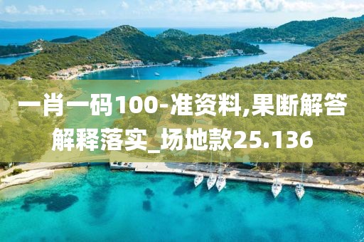 一肖一码100-准资料,果断解答解释落实_场地款25.136