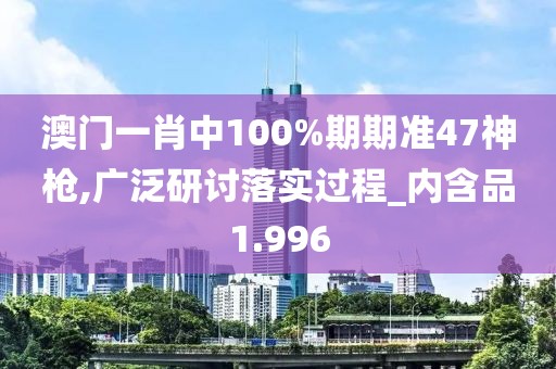 澳门一肖中100%期期准47神枪,广泛研讨落实过程_内含品1.996