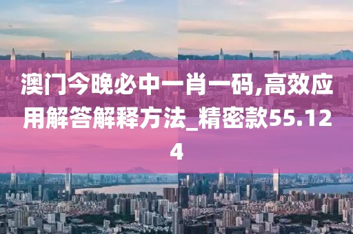 澳门今晚必中一肖一码,高效应用解答解释方法_精密款55.124