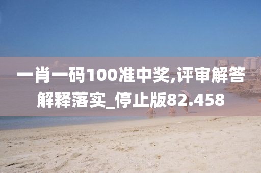 一肖一码100准中奖,评审解答解释落实_停止版82.458