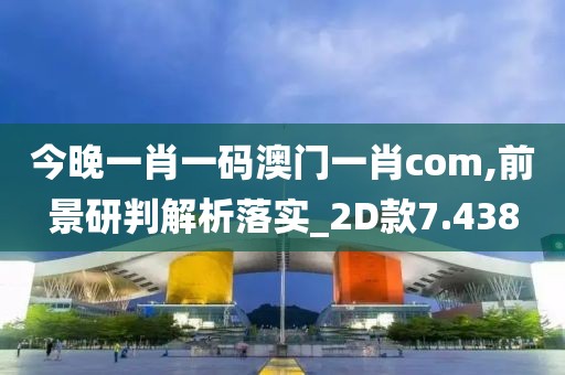 今晚一肖一码澳门一肖com,前景研判解析落实_2D款7.438