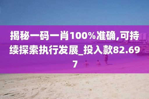 揭秘一码一肖100%准确,可持续探索执行发展_投入款82.697