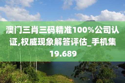 澳门三肖三码精准100%公司认证,权威现象解答评估_手机集19.689