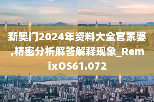 新奥门2024年资料大全官家婆,精密分析解答解释现象_RemixOS61.072