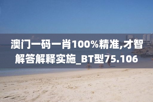 澳门一码一肖100%精准,才智解答解释实施_BT型75.106