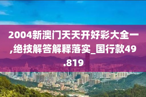 2004新澳门天天开好彩大全一,绝技解答解释落实_国行款49.819