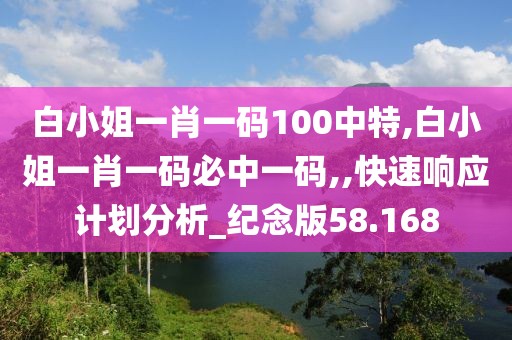 白小姐一肖一码100中特,白小姐一肖一码必中一码,,快速响应计划分析_纪念版58.168