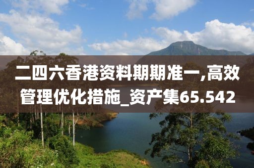 二四六香港资料期期准一,高效管理优化措施_资产集65.542