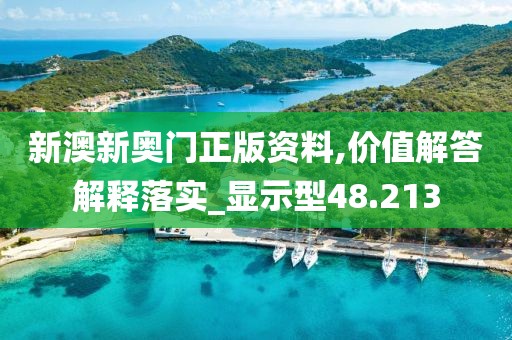 新澳新奥门正版资料,价值解答解释落实_显示型48.213