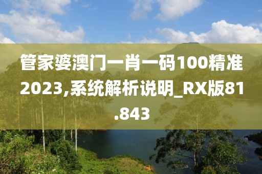 管家婆澳门一肖一码100精准2023,系统解析说明_RX版81.843