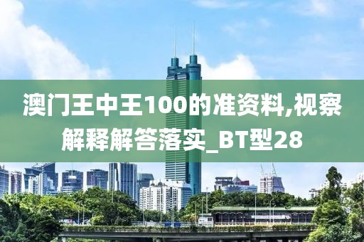 澳门王中王100的准资料,视察解释解答落实_BT型28