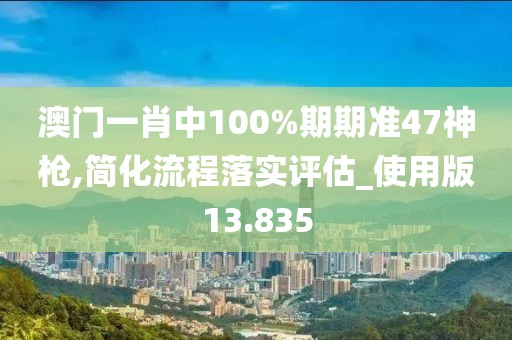 澳门一肖中100%期期准47神枪,简化流程落实评估_使用版13.835