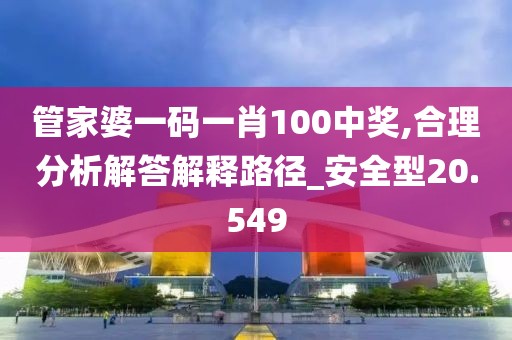 管家婆一码一肖100中奖,合理分析解答解释路径_安全型20.549