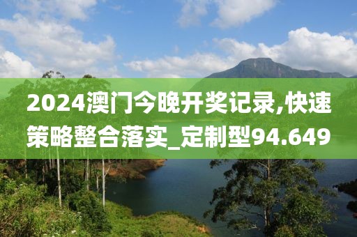 2024澳门今晚开奖记录,快速策略整合落实_定制型94.649