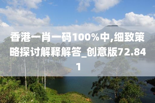 香港一肖一码100%中,细致策略探讨解释解答_创意版72.841