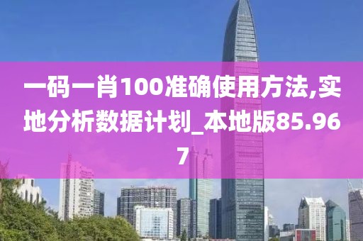 一码一肖100准确使用方法,实地分析数据计划_本地版85.967