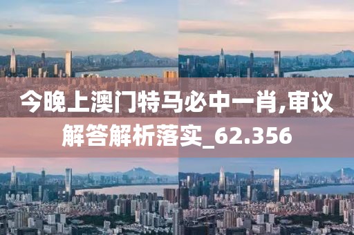 今晚上澳门特马必中一肖,审议解答解析落实_62.356