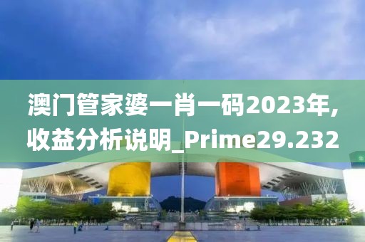 澳门管家婆一肖一码2023年,收益分析说明_Prime29.232