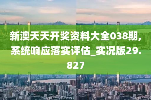 新澳天天开奖资料大全038期,系统响应落实评估_实况版29.827